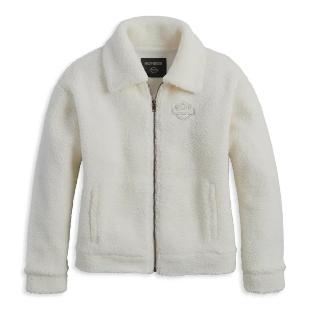 Harley Davidson Enchanted Sherpa Jacket – Women's, Off White 2 Harley Davidson Sherpa Jacket Off White – front view