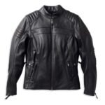 Harley Davidson Heather Leather Jacket Black – front view