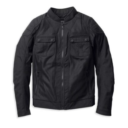Harley Davidson Zephyr Black Jacket – front view
